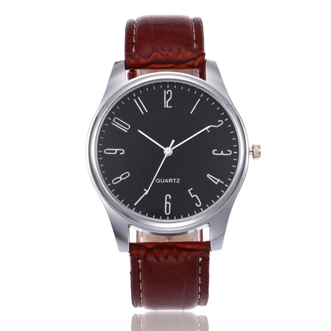 Men Business Quartz Watch Alloy Case Crocodile Pattern Faux Leather Strap Analog Classic Minimalist Wristwatch