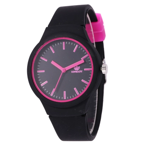 Orologio Al Quarzo Da Donna Cinturino In Silicone Stile Sportivo Casual Quadrante Rotondo Colore Gelatina