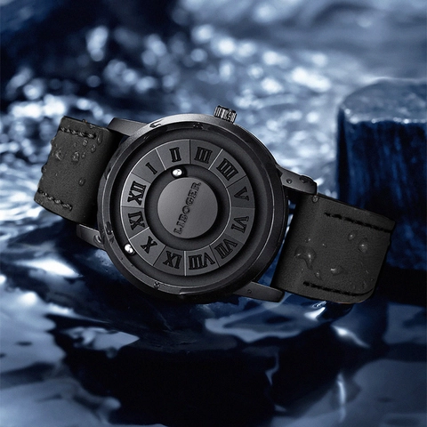 Orologio Da Uomo Con Sfere Magnetiche Creativo Senza Lancette Quarzo Numeri Romani Minimalista Business