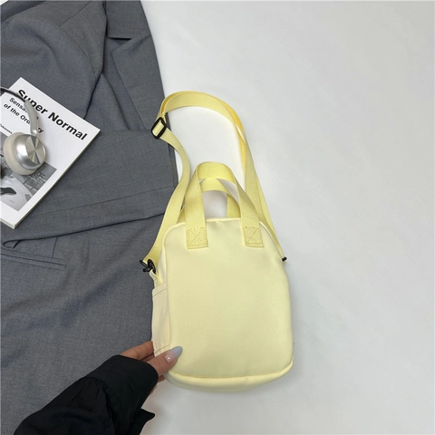 Mini Crossbody Bag Lightweight Nylon Shoulder Handbag Japanese Style Cute Small Square For Women Girls