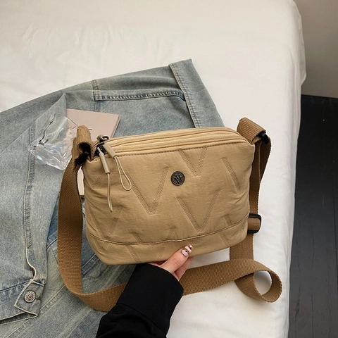 Borsa A Tracolla In Tessuto Oxford Trapuntato Donna Borsa A Spalla In Nylon Leggero Tasche Multiple Tracolla Larga