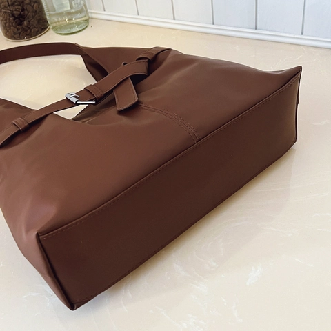 Bolso Hobo De Cuero PU Para Mujer Gran Capacidad Bolso De Hombro Vintage Debajo De La Axila Con Hebilla De Cinturón