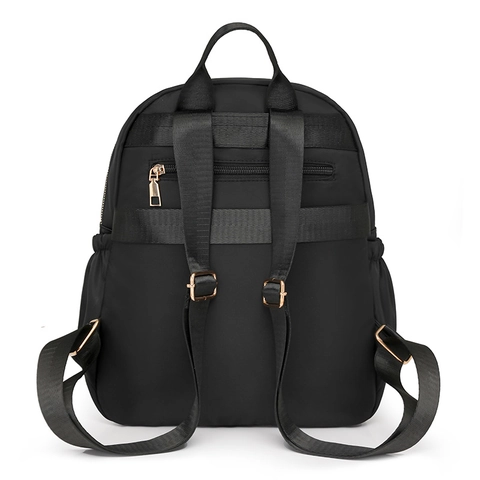 Mode Gesteppter Rucksack Wasserdichtes Nylon Große Kapazität Reise Student Schultasche Mehrere Taschen Leicht Goldener Reißverschluss