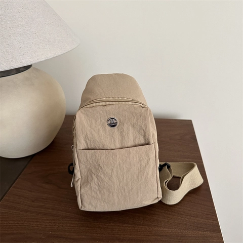 Borsa Da Petto In Nylon Plissettato Da Donna Tracolla Leggera Marsupio Cinghia Regolabile Streetwear Tendenza Viaggio
