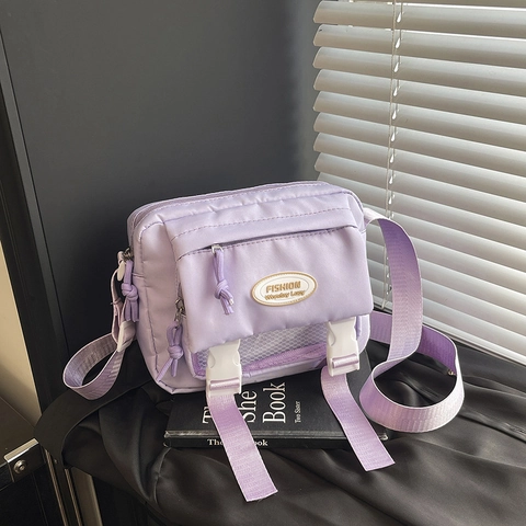 Nylon Messenger Umhängetasche Harajuku Stil Preppy Utility Multi Tasche Handtasche Für Mädchen Studenten Transparentes Netz