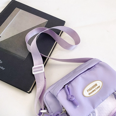 Nylon Messenger Umhängetasche Harajuku Stil Preppy Utility Multi Tasche Handtasche Für Mädchen Studenten Transparentes Netz