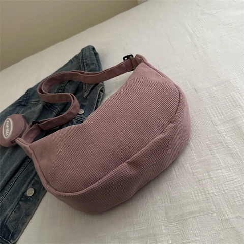 Borsa Hobo In Velluto A Coste Da Donna Grande Capacità Borsa A Spalla Casual Con Portamonete Rotondo Tracolla Regolabile