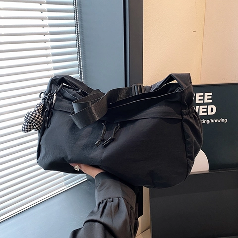 Bolso De Hombro Mujer Nylon Gran Capacidad Media Luna Casual Viaje Impermeable Ligero Hobo Tote Bag
