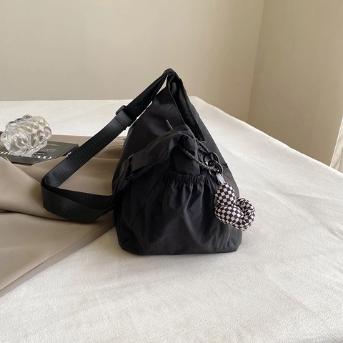 Bolso De Hombro Mujer Nylon Gran Capacidad Media Luna Casual Viaje Impermeable Ligero Hobo Tote Bag