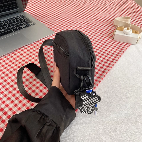 Mini Borsa A Tracolla Quadrata Nylon Impermeabile Multi Scomparto Tracolla Larga Borsa A Spalla Casual Per Donne Ragazze