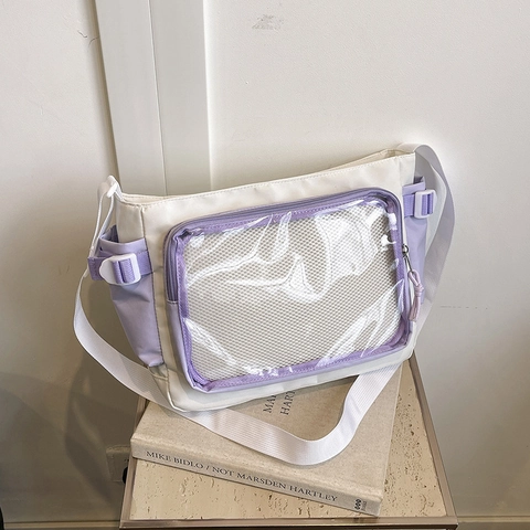 Ita Bag Messenger Tasche Umhängetasche Mit Transparentem PVC Fenster Große Kapazität Nylon Schule Schultertasche Für Mädchen