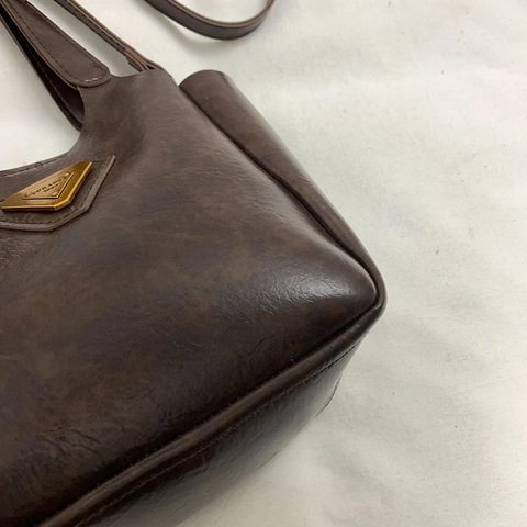 Sac Seau Vintage Cuir PU Poignées Supérieures Sac Bandoulière Avec Pendentif Cloche Pour Femmes Design De Niche