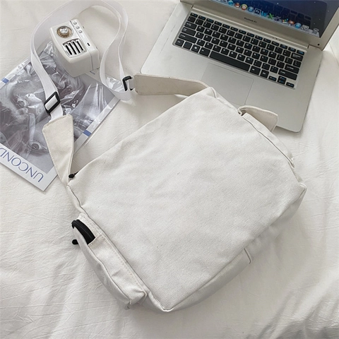 Sac Messager En Toile Grande Capacité Style Harajuku Techwear Sac Bandoulière Pour Femmes Étudiants Quotidien École