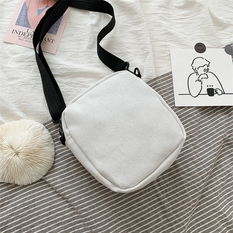 Mini Borsa A Tracolla In Tela Cartone Animato Dinosauro Mostro Stampa Stile Giapponese Studente Piccola Borsa Spalla Quotidiana