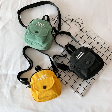 Mini Canvas Crossbody Messenger Bag Square Small Phone Purse With Adjustable Strap Streetwear For Women