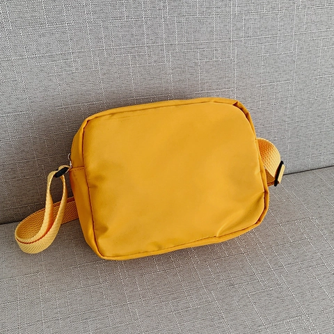 Cute Cartoon Rabbit Ear Crossbody Bag Nylon Canvas Transparent Window Plush Toy Small Square Shoulder Bag Women Students