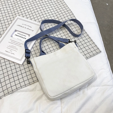 Sac Bandoulière En Toile Imprimé Ours Mignon Style Ins Japonais Sac À Main Avec Bandoulière Réglable Sac À Épaule