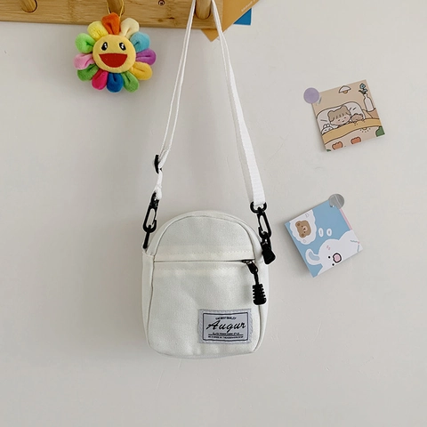Mini Canvas Crossbody Bag For Women Girls Square Shoulder Bag With Adjustable Strap Zipper Small Square Purse