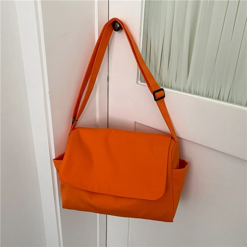 Oxford Tuch Umhängetasche Große Kapazität Lässige Klappe Schultertasche Verstellbarer Gurt Mode Kuriertasche Für Studenten