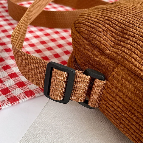 Corduroy Crossbody Tas Dames Retro Mini Vierkant Telefoonzakje Met Verstelbare Schouderriem Voor Dagelijks Gebruik Mode