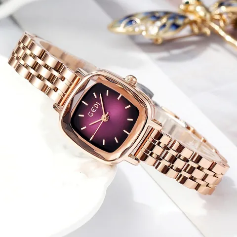 Orologio Da Donna Al Quarzo Cinturino In Acciaio Inossidabile Cassa In Lega Quadrato Vintage Chic Piccolo Quadrante