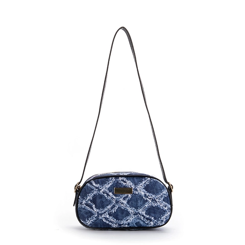 Borsa A Tracolla In Denim Da Donna Stampa Floreale Scacchi Borsa A Spalla Con Cerniera Arcobaleno E Decorazione In Metallo