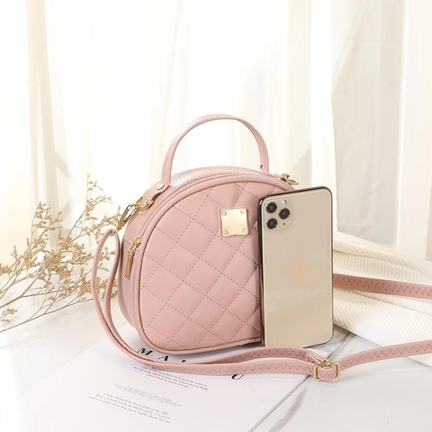 Borsa A Tracolla Trapuntata Da Donna In Pelle PU Borsa A Mano Semicircolare Con Hardware Dorato Moda Versatile
