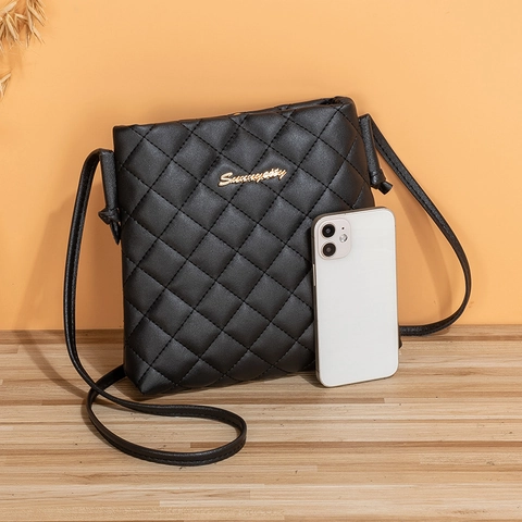 Umhängetasche Damen Gesteppt PU Leder Mini Handy Schultertasche Mit Magnetverschluss Für Den Alltag