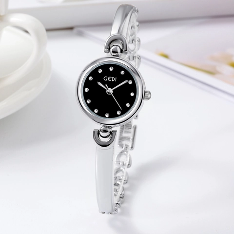 Orologio Da Polso Al Quarzo Elegante Da Donna Quadrante Rotondo Con Strass Bracciale In Lega Resistente All Acqua