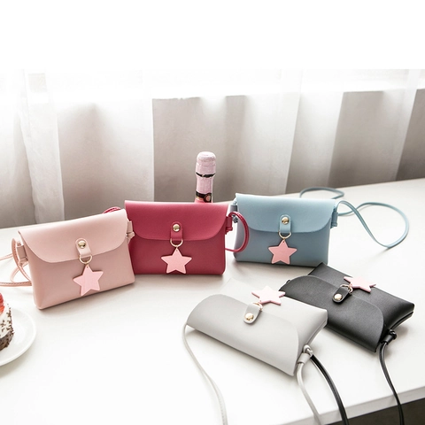 Mini Crossbody Tas PU Leer Kleine Vierkante Schoudertas Met Sterhanger Voor Dames Meisjes
