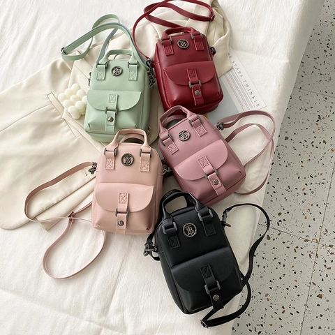 Mini Borsa Tracolla Donna Pelle PU Texture Litchi Piccola Borsa Spalla Multifunzionale Custodia Telefono Borsa Mano Moda