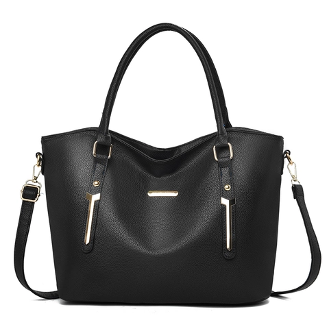 Bolso De Mano De Cuero PU Con Patrón De Lichi De Gran Capacidad Bolso Tote Urbano Simple Con Correa Ajustable Para Diario