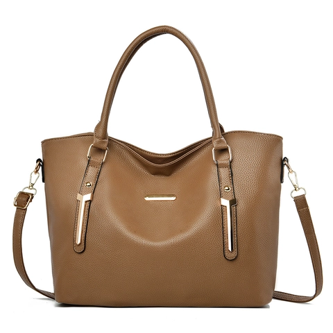 Bolso De Mano De Cuero PU Con Patrón De Lichi De Gran Capacidad Bolso Tote Urbano Simple Con Correa Ajustable Para Diario