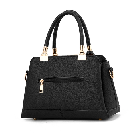 Borsa Da Donna In Pelle PU Con Motivo Litchi Grande Capacità Borsa A Tracolla Con Ciondolo Albero Cavo Hardware Oro
