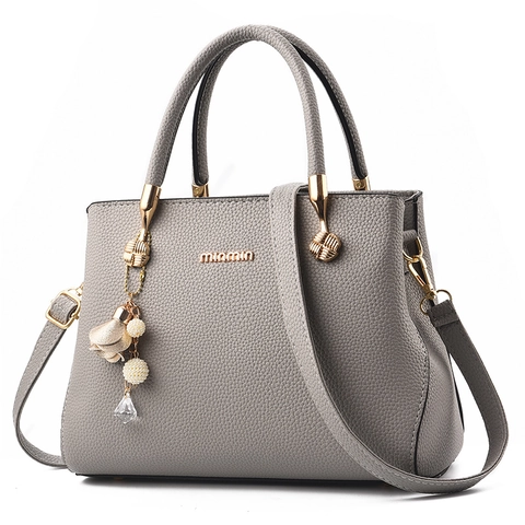 Dames Handtas PU Leer Litchi Patroon Top Handvat Crossbody Schoudertas Elegant Woon Werkverkeer Metalen Hanger