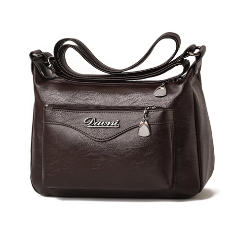 Sac À Épaule Pour Femmes Cuir PU Souple Multi Poches Grande Capacité Texture Litchi Sac Bandoulière Versatile