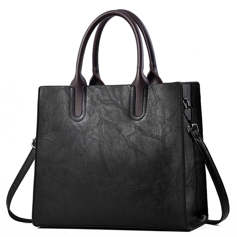 Borsa Tote Vintage Donna Pelle PU Grande Capacità Borsa A Mano Commuter Texture Litchi Borsa A Tracolla