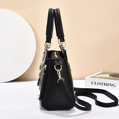 Borsa Da Donna In Pelle PU Trapuntata Con Manico In Metallo Borsa A Tracolla Retro Elegante Grande Capacità Pendolare