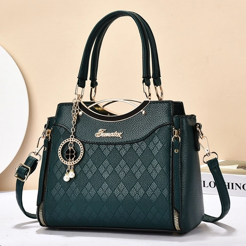 Sac À Main Femme En Simili Cuir Matelassé Texture Litchi Sac À Bandoulière Avec Sangle Réglable Poche Arrière