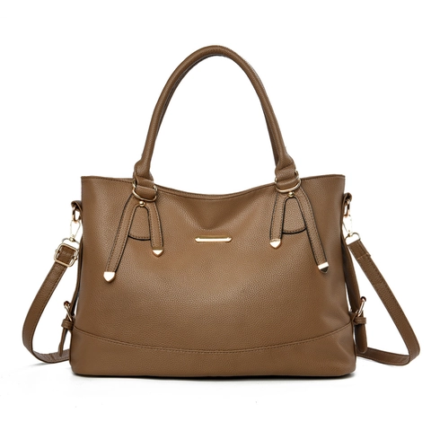 Borsa Da Donna Grande Capacità Borsa Tote Pelle PU Trama Litchi Con Tracolla Rimovibile Stile Retrò Pendolare
