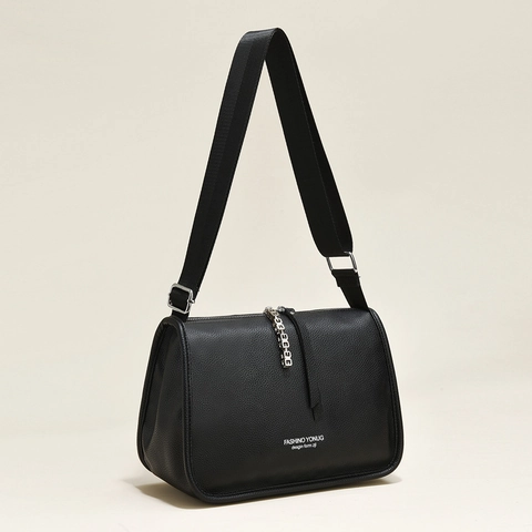Borsa A Tracolla Donna Pelle PU Tessuto Oxford Tracolla Larga Regolabile Multi Tasca Moda Casual Borsa A Spalla