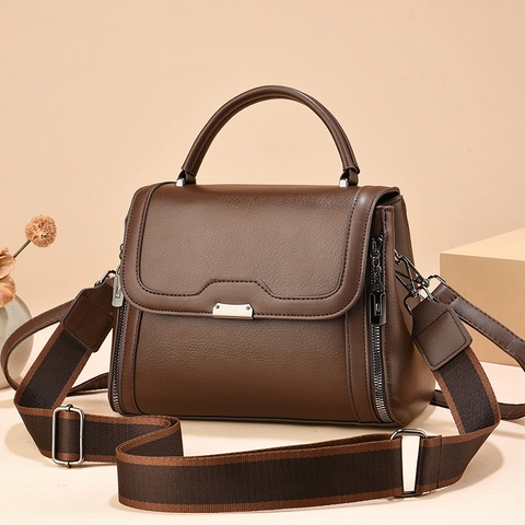 Borsa A Mano Da Donna Con Stampa Monogramma Retrò In Pelle PU Borsa A Tracolla Con Manico Superiore E Tracolle Rimovibili