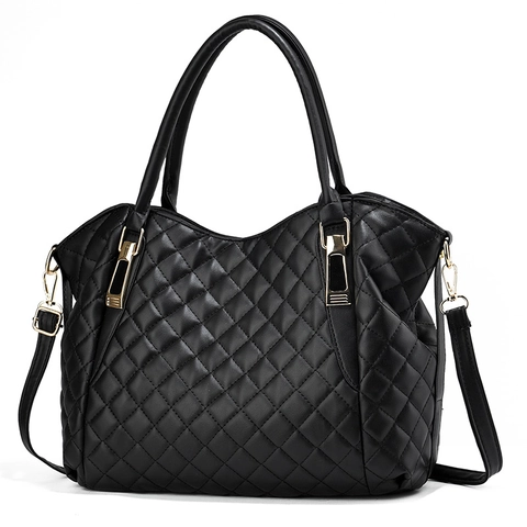 Borsa A Mano Trapuntata Da Donna Grande Capacità Pelle PU Borsa Tote Moda Rombi Borsa A Spalla Tracolla Per Ufficio