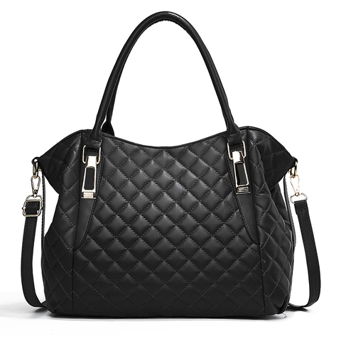 Borsa A Mano Trapuntata Da Donna Grande Capacità Pelle PU Borsa Tote Moda Rombi Borsa A Spalla Tracolla Per Ufficio