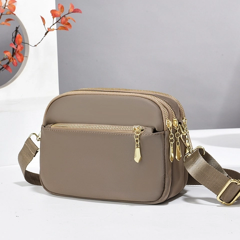 Borsa A Tracolla Donna Nylon Trapuntata Diamante Multi Cerniera Moda Piccola Borsa A Spalla Quadrata Con Ampia Tracolla Regolabile