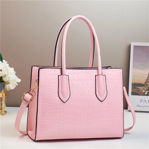 Crocodile Pattern PU Leather Handbag Elegant Large Capacity Tote For Women Trendy Shoulder Crossbody Bag With Top Handle