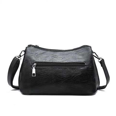 Borsa Tracolla Donna Morbida Pelle PU Multistrato Grande Capacità Borsa Spalla Elegante Viaggio Quotidiano Messaggero