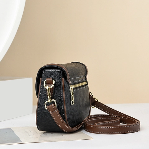Bolso Bandolera Mujer Retro Cuero PU Patrón Cocodrilo Lychee Bolso De Hombro Con Correa Ajustable Herrajes Dorados Elegante