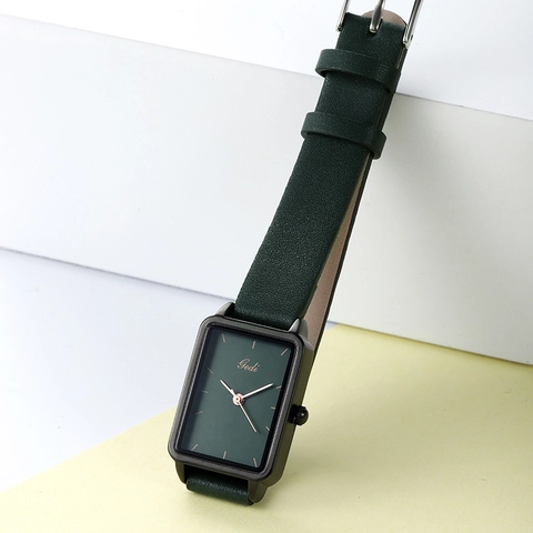 Orologio Al Quarzo Da Donna Retro Rettangolare Cassa In Lega Cinturino In Pelle Minimalista Impermeabile Elegante Moda