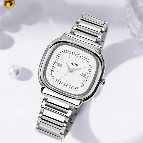 Elegant Square Dial Women Quartz Watch Waterproof Stainless Steel Strap Minimalist Luxury Fashion Wristwatch For Lady